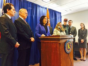April 2, 2014 Acting DA Singas Joins Family of 12-Year-Old Boy Killed by Suspended Driver 